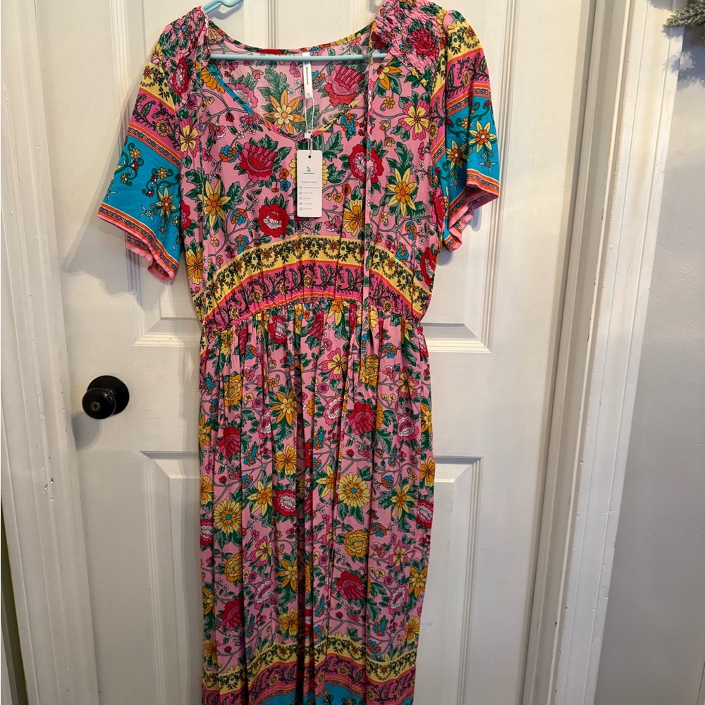 Floral Dress with Vibrant Colors